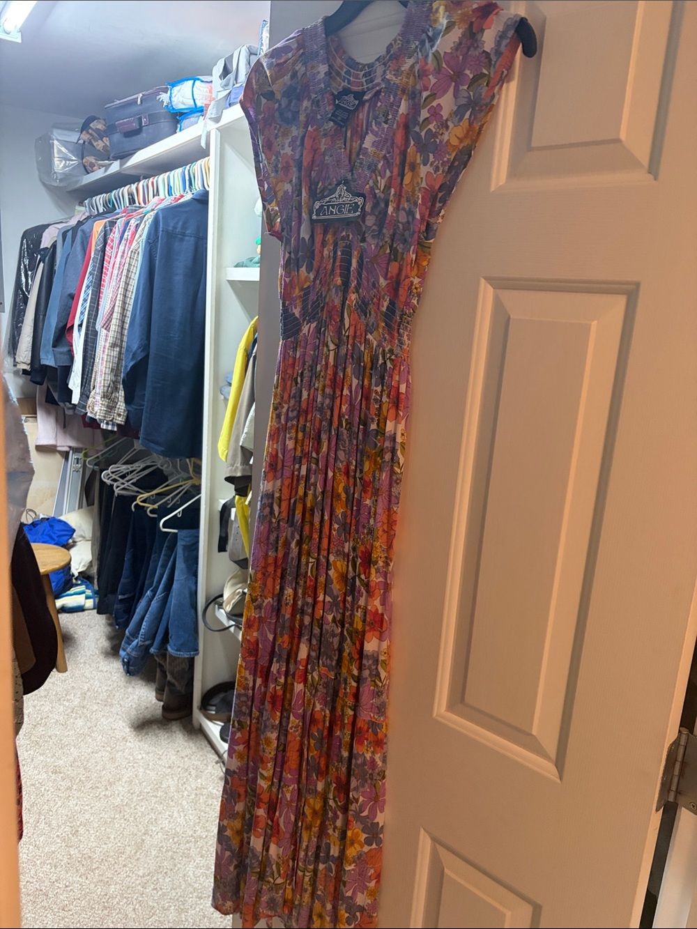 Angie Floral Maxi Dress - Purple Pink Multi
